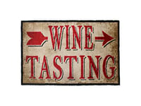 Bruce Starke Doormat, Microfibre, Wine Tasting RED, 75 x 50