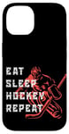 Coque pour iPhone 14 The Real Evolution Of Hockey, Ice Hockey T-shirt, Hockey