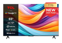 TCL TV QLED 65T7B 4K HDR Pro 65’’ avec Google TV et système sonore Dolby Atmos, Compatible avec l’Assistant Google et Alexa