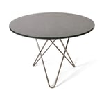 OX Denmarq - O Dining Table Ø100, Stainless Steel Frame, Top: Green Marble - Spisebord - Dennis Marquart - Grønn - Metall/Stein