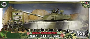 WORLD PEACEKEEPERS from Peterkin | 39cm Combat Tank with Military Figures and Accessories | 1:18 Scale | Action Figures & Accessories | Ages 3+