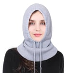 Cagoule Hiver Femme Polaire Balaclava Chapeau Cagoule Ski Coupe-vent Cagoule Tour de cou pour Hiver Temps Froid Masque Cagoule Chaud Tricoté Bonnet Cagoule Pour Outdoor Moto Vtt Surf Vélo Cyclisme