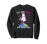 Fuel Your Dreams with Unicorn Power Funny Motivational Sweatshirt