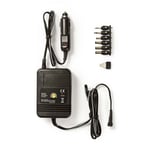 Nedis DC Yleisvirtalähde | Autoadapteri | 24 W | Tulojännite: 12 V DC / 24 V DC | 1.5 / 3 / 4.5 / 6 / 7.5 / 9 / 12 V DC | Maksimi lähtöjännite per portti: 2.0 A | Musta