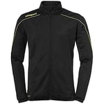 Uhlsport Football Stream 22 Classic Jacket Men, Black/Lime Yellow, Smartbreathe Pique Brushed Outdoor Sports, Size L