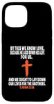 Coque pour iPhone 15 1 Jean 3:16 Écritures des versets de la Bible