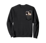 Miniature American Shepherd Puppy Dog In Pocket Cute Pet Sweatshirt