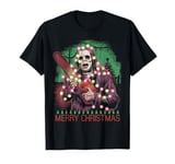 Merry Christmas Horror Fan Slasher 80s-Themed T-Shirt