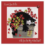 I Love You Pots Vicky Mount Cat Valentine's Day Card Greetings Cards Cat Lover