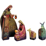 Kontarboor - Santons de Noël, figurines de crèche , 4 pièces de 6 à 22 cm.