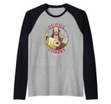 Jay and Silent Bob Buddy Christ Circle Portrait Raglan Baseball Tee