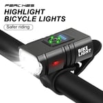 T6 Cykellampa Fram 1000 Lumen Cykellampa Kraftfull Ficklampa Cykelbelysning Strålkastare USB Uppladdningsbar Lampa Mtb Tillbehör