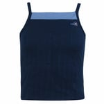 Nike Square Neck Sleeveless Navy Blue Womens Cropped Top 261086 451 Cotton - Size UK 12-14 (Womens)