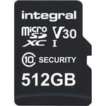 Integral 512 GB sikkerhet kamera microSD-kort for dashbordkameraer, hjemmekameraer, CCTV, kroppskameraer og droner