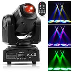 Jeux de Lumiere pour Soiree, UKing 50W Lyre LED Tête Mobile, Éclairage de Scène Spot dmx512 RGBW 4 Modes de Commande, 9/11 Canaux avec Télécommande Fonctionnelle pour Disco Fête Festival Mariage