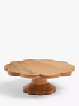 John Lewis Scalloped Cake Stand, FSC-Certified (Mango Wood), Natural