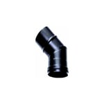 Courbe 45 conduit de fumee dn 100 emaille peint 600 degres pour poele a pellets ou a bois tube noir en acier Made in Italy