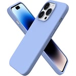 BOUFE Coque de Protection en Silicone Liquide Ultra Fine Compatible avec iPhone 14 Pro 6,1" - Bleu Clair