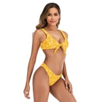 Femme Maillots De Bain 2 Pièces Dos Nu Bikinis Vintage Taille Haute Bas Sexy Triangle Swimwear Beachwear,A,S