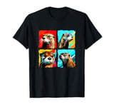 Otter Pop Art Colorful Drawing Painting T-Shirt