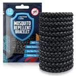 Active Era Mosquito Repellent Bracelet [12 Pack], Insect Midge & Mosquito Bands - Powerful DEET Free Formula - Waterproof with 250 Hours / 10 Days of Protection (Black - 12 Pack)