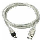 Dolaso - Câble usb 2.0 mâle compatible Firewire dv ieee 1394 4 broches mâle iLink pour Camescope dv et D8 1M,Gris