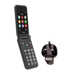 TTfone Black TT760 Flip 4G Mobile - Easy-to-Use Phone with Big Buttons, Emergenc