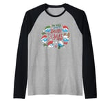 The Smurfs We Wish You A Smurfy Christmas Raglan Baseball Tee