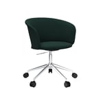 HEM - Kendo Swivel Chair 5-star Castors - Pine/Polished - Pine - Grön - Kontorsstolar - Metall/Trä/Syntetiskt/Skum/Ull