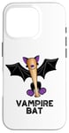 Coque pour iPhone 16 Pro Jeu de mots amusant en forme de chauve-souris vampire