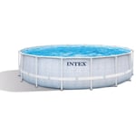 Kit Piscine hors sol tubulaire INTEX - Pris Frame - 488 x 122 cm - Ronde (Pompe, bâche, tapis de sol et échelle) - 26746NP