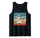 Dog hat bottles drinking cartoon inebriated humorous comical Tank Top