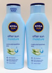 2 x NIVEA SUN After Sun Moisturising Soothing Lotion, 400 ml