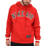 Nike Men M Nsw Air Hoodie PO Flc Sweatshirt - University Red/University Red, Large