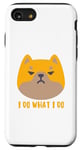 Coque pour iPhone SE (2020) / 7 / 8 Chien jaune l Do What | Do Funny Sarcastic Crazy