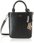 DKNY Women's R22ezt86-bgd-small Cross Body Handbags, Black/Gold