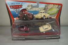 Mattel Disney Pixar Cars Uncle Topolino and Mama Topolino Rare 2010 MOC New