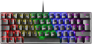 MK60 Noir, Clavier Gaming Mécanique FRGB, Antighosting, Switch Mécanique Marron, Langue Français