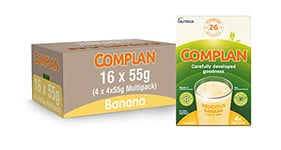 Complan Delicious Banana Nutritional Drink Sachets, 4 x 55 g (Pack of 4)