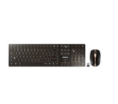 CHERRY DW 9100 SLIM, Wireless Desktop Set, EU Layout (QWERTY), Bluetooth & 2.4 GHz RF, Quiet Keys, Rechargeable, Bronze/Black