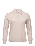 Crv Wool Cash Polo-Nk Sweater Tops T-shirts & Tops Polos Beige Tommy Hilfiger