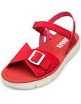 Camper Women's Oruga K200631 Flat Sandals, Red, 6 UK