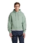 G-STAR RAW Sleeve graphics loose hooded sweat Homme, Bleu (iceberg green D21373-C988-C959), L