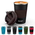 Tlater Tasse de voyage, tasse à café isotherme avec couvercles anti-fuite, réutilisable, tasse à café de voyage de voiture, tasse à café isotherme à double paroi en acier inoxydable