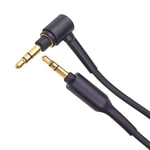 Câble auxiliaire audio WH-1000X de rechange pour casque sans fil compatible avec Sony MDR-XB950BT MDR-1000X WH-1000XM2 WH-1000xm3 WH-CH700N MDR-100ABN MDR-1A MDR-1ADAC MDR-XB950N1 Noir