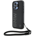 BMW iPhone 15 Pro Mobilskal Signature Läder Wordmark Cord