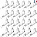 YiliYa 24Pcs Clip Pince pour Nappe Nappe de Table Anti-Glissant en Acier