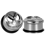 KUBOOZ Plug d'oreille Tunnel Gauge Stretcher Piercing Smiling J en acier inoxydable Vis.