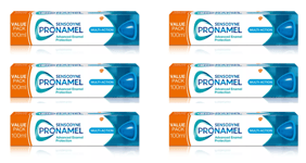 6x 100ml (600ml) Sensodyne Pronamel  Multiaction Toothpaste - Value Packs