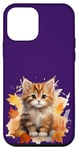 iPhone 12 mini Purple Cat Owner Must Haves For Autumn Lover Cute Fall Kitty Case